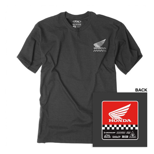 Factory Effex Youth - Honda Starting Line Tee - Charcoal
