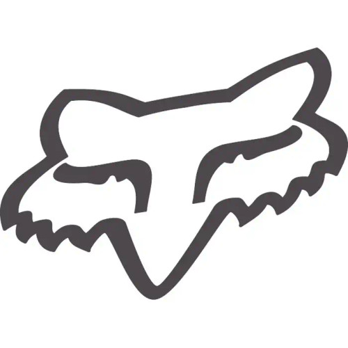 Fox Sticker - Fox Head TDC 4 Inch - Matte Charcoal