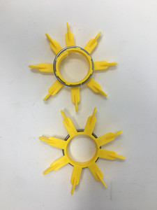 The 1.3 inch PipeSpyder Centering Guides are designed to mount on 1.3 inch diameter push camera heads.