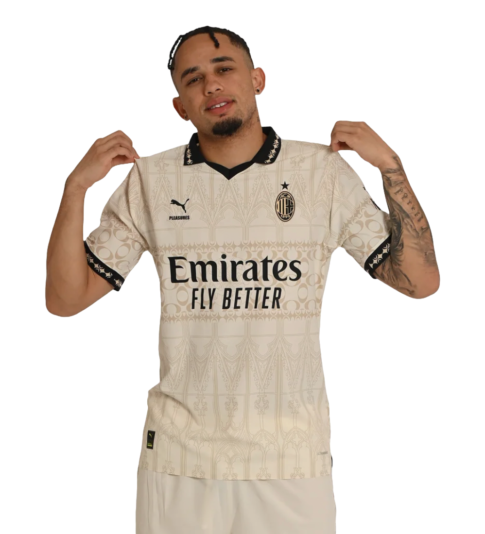 AC Milan X Pleasures 23/24 Authentic Men's Light Shirt