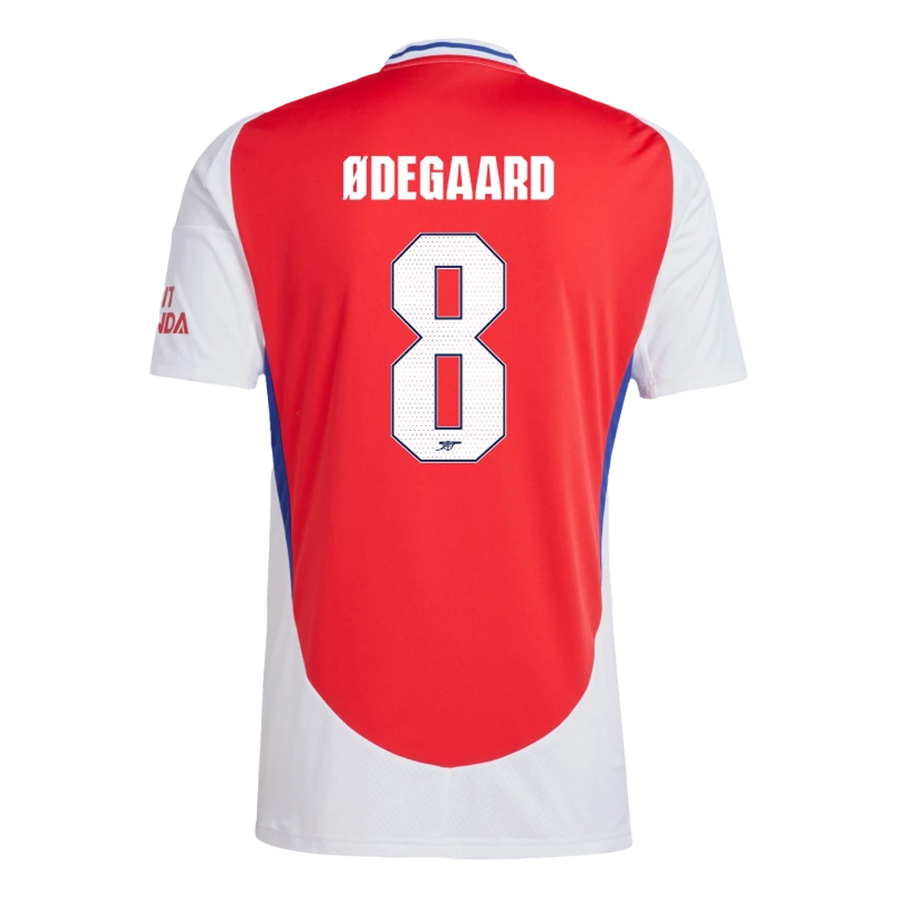 ØDEGAARD #8 Arsenal 24/25 Stadium Men's Home Shirt - Arsenal Font