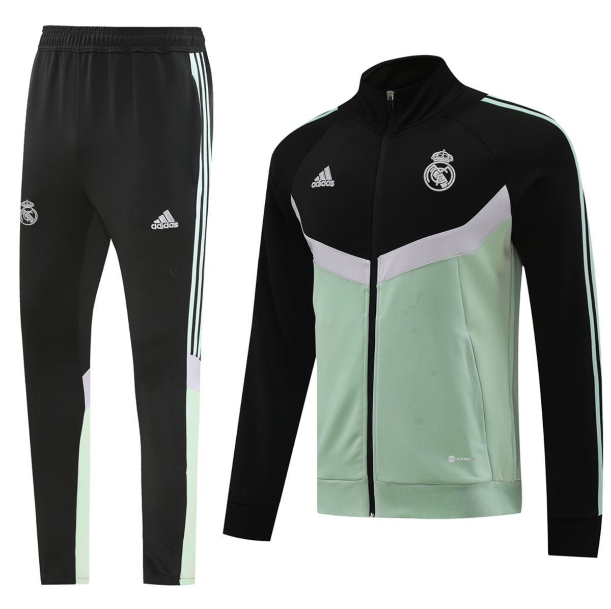 Real Madrid 24/25 Men's Black-Green Long Zip Jacket