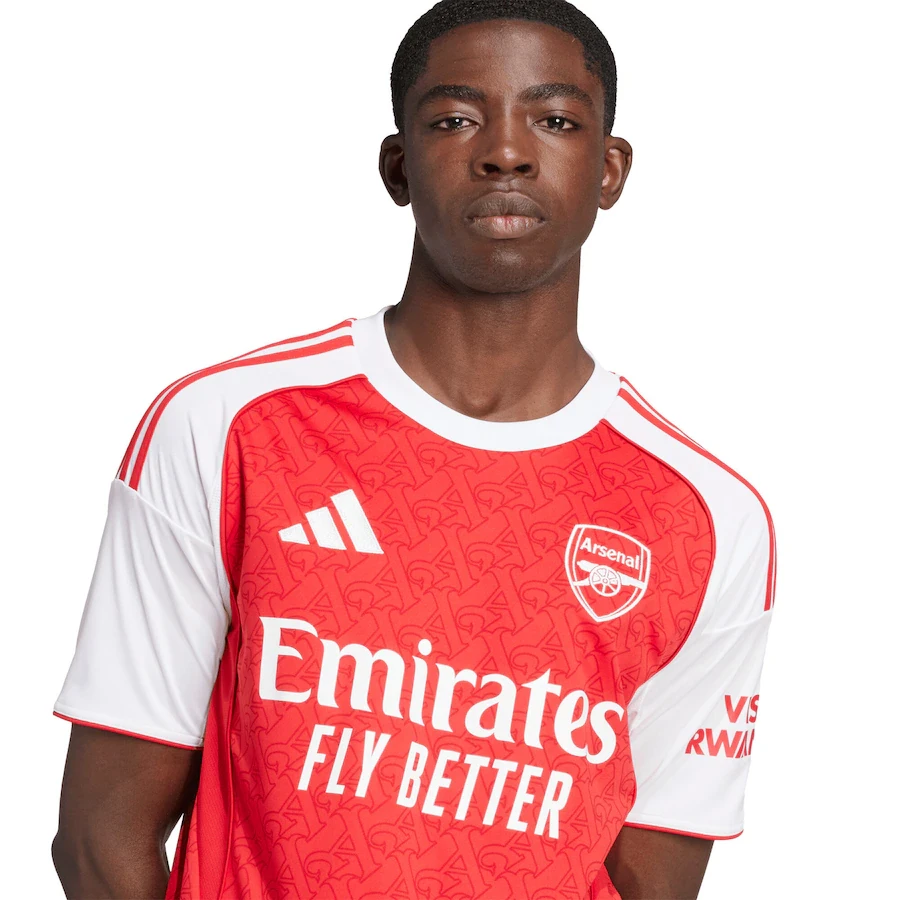 RICE #41 Arsenal 25/26 Stadium Men's Home Shirt - PL Font