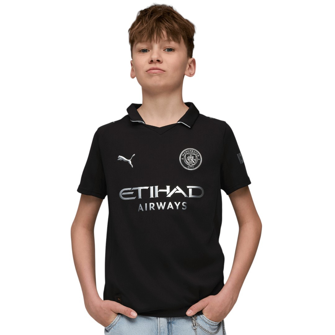 HAALAND #9 Manchester City 25/26 Kid's Away Mini-Kit - City Font