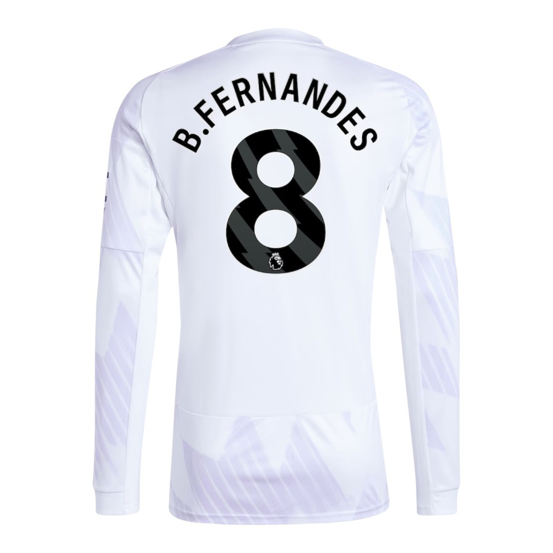 B.FERNANDES #8 Manchester United 25/26 Men's Away Long Sleeve Shirt - PL Font