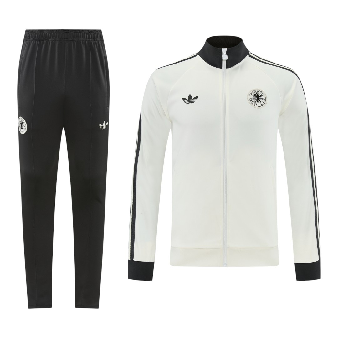 Germany 2026 Men's Cream Long Zip Jacket