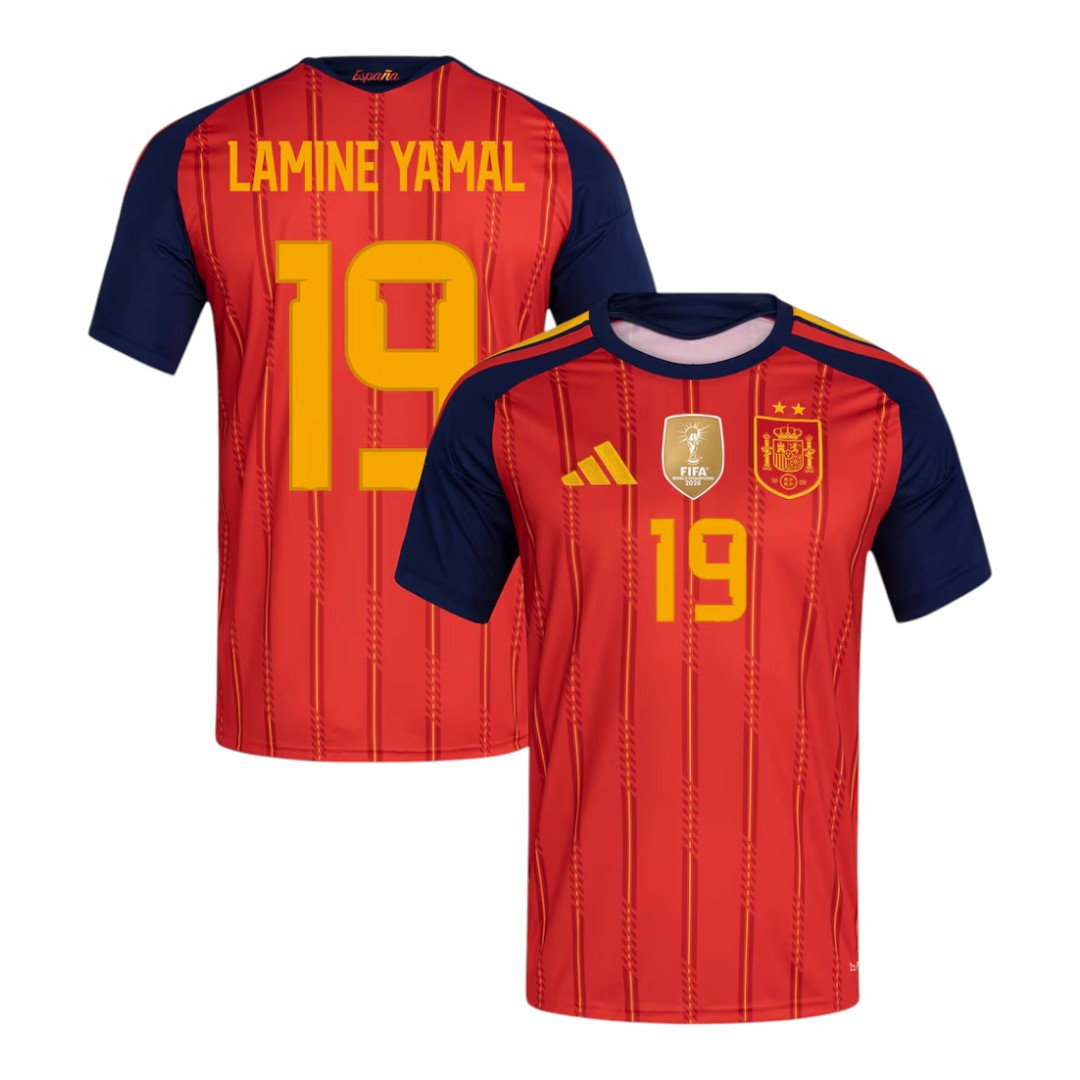 LAMINE YAMAL #19 Spain 2026 World Cup Champions Stadium Men's Home Shirt