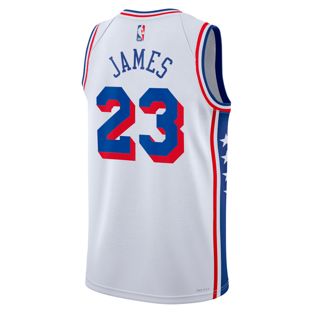 JAMES #23 Philadelphia 76ers 26/27 Men's Swingman Jersey - Association