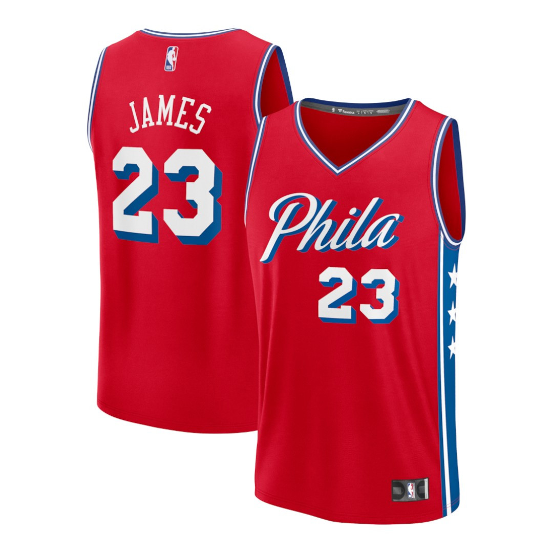 JAMES #23 Philadelphia 76ers 26/27 Men's Fast Break Jersey - Statement