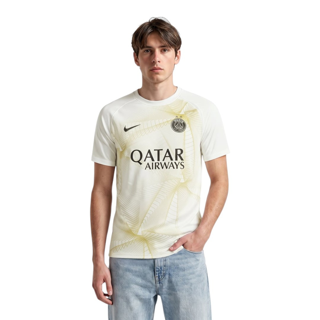 Paris Saint-Germain 26/27 Men's White-Gold Pre-Match Shirt