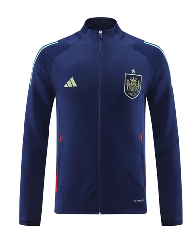 Spain 24/25 Men's Dark Blue Long Zip Jacket