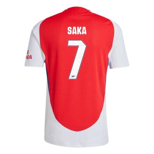 SAKA #7 Arsenal 24/25 Authentic Men's Home Shirt - Arsenal Font