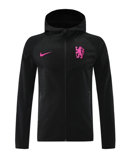 Chelsea 24/25 Men's Black Long Zip Hoodie