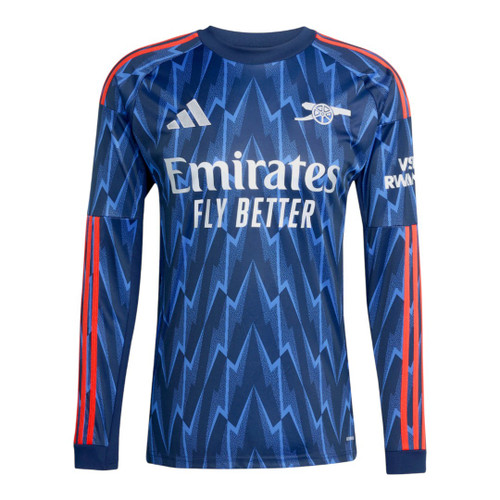 ØDEGAARD #8 Arsenal 25/26 Men's Away Long Sleeve Shirt - PL Font