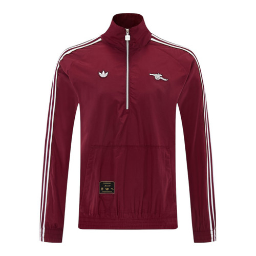 Arsenal 25/26 Men's Maroon Half Zip Jacket