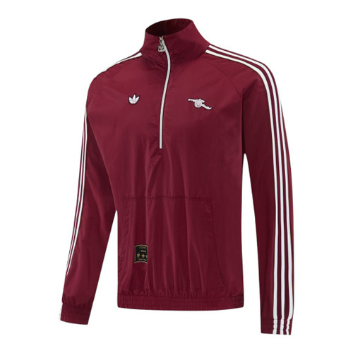 Arsenal 25/26 Men's Maroon Half Zip Jacket