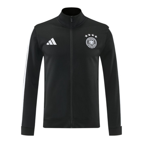 Germany 2026 Men's Black-White Long Zip Jacket