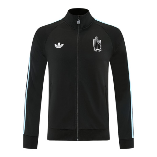Belgium 2026 Men's Black Long Zip Jacket