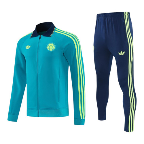 Colombia 2026 Men's Turquoise Long Zip Tracksuit