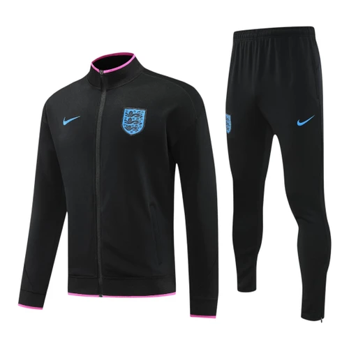 England 2026 Men's Black Long Zip Tracksuit