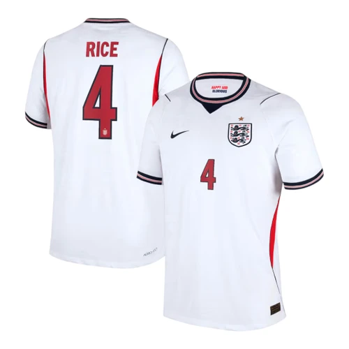 RICE #4 England 2026 Authentic Men's Home Shirt