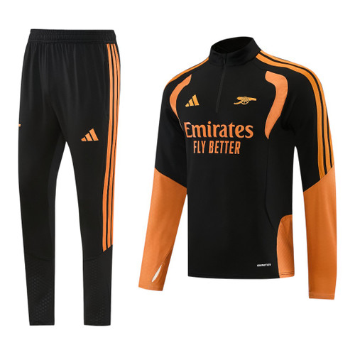 Arsenal 26/27 Men's Black-Orange Short Zip Tracksuit