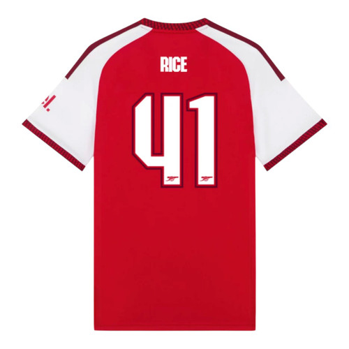 RICE #41 Arsenal 26/27 Stadium Men's Home Shirt - Club Font