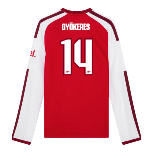 GYÖKERES #14 Arsenal 26/27 Men's Home Long Sleeve Shirt - Club Font