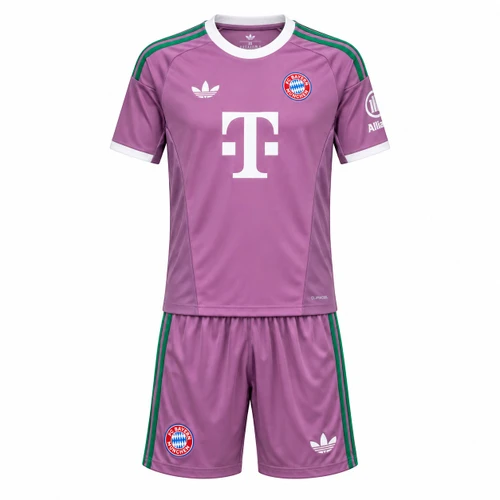 Bayern Munich 26/27 Kid's Purple Goalkeeper Set