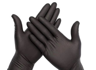 Size Medium - Box of 100 Black Vinyl Gloves