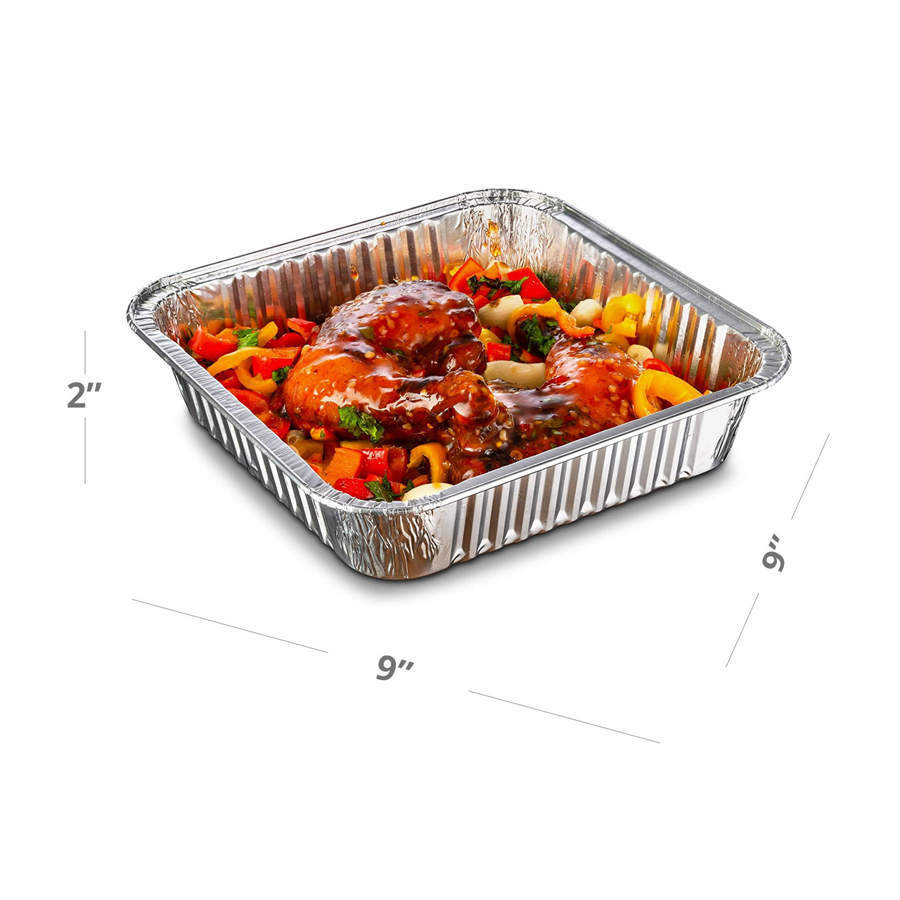 ALUMINIUM FOIL FOOD CONTAINERS+LIDS x 100 No.2 PERFECT FOR HOME AND  TAKEAWAY USE