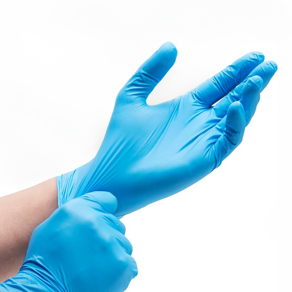 Vinyl Gloves [Medium] Blue Powder Free - SHOPLER