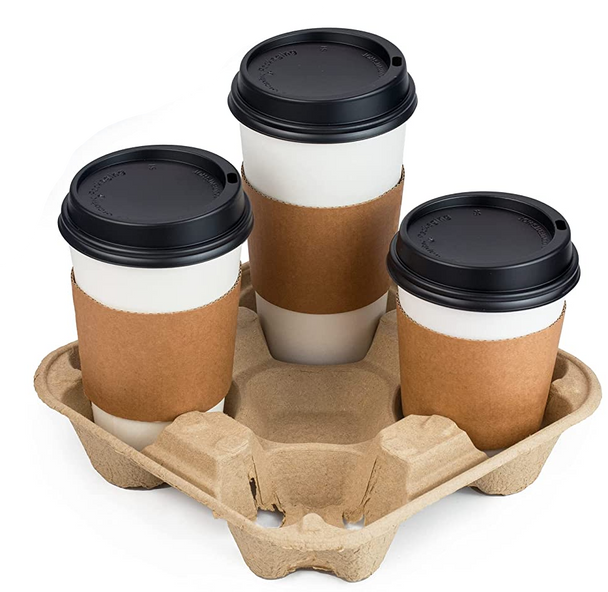 Go-Pak Four Cup Carry Tray, 4 CUP Tray - SHOPLER