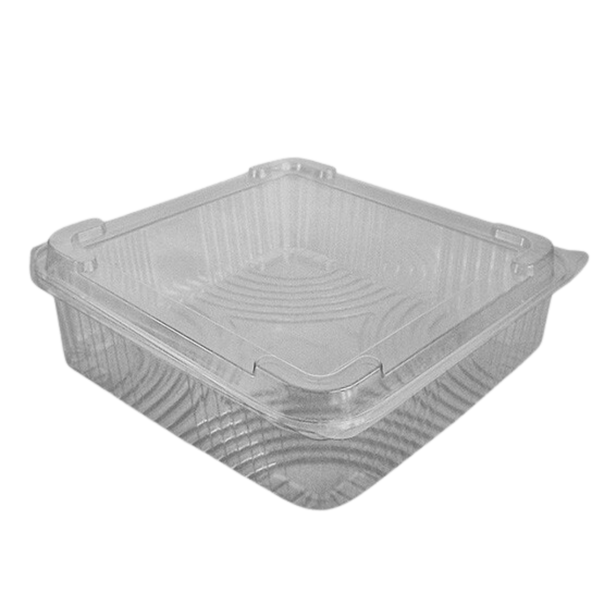 Somoplast [901] Clear Hinged Square Container - SHOPLER