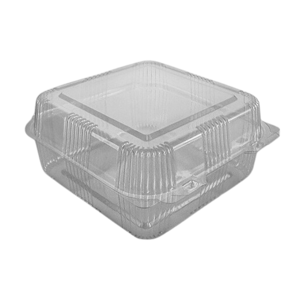 Somoplast 701 Clear Hinged Square Container - SHOPLER