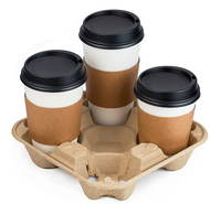 Go-Pak Four Cup Carry Tray, 4 CUP Tray - SHOPLER