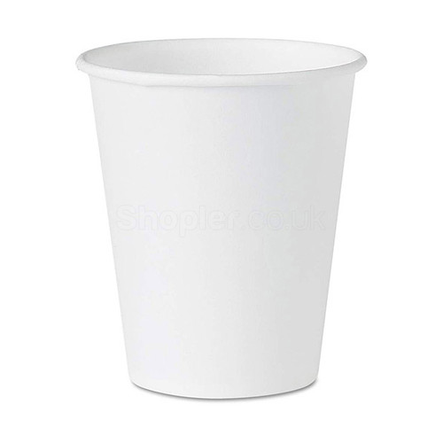 Paper Coffee Cups 8oz White Single Wall Wholesale - 1000 Pack