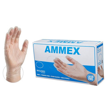 FINITEX Clear Vinyl Gloves Disposable Exam Gloves - 100, 300