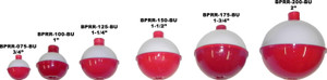 BEST Red/White Round Plastic Floats - 12 Pack