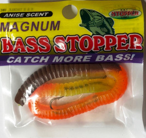 Bass Stopper - Magnum 3 Hk Reg Rigged Worms - 1 Pack