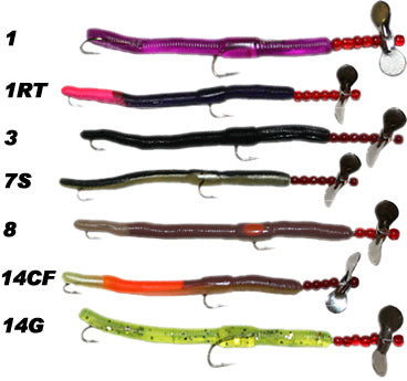 Worm Rival Spins, Rigged Worm - 1 Pack