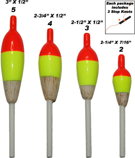 Carlisle Micro Slip Ice Floats - 3 Pack-1733500538 | Stopper Lures