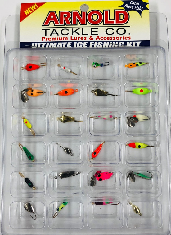 Arnold 24 Pc Assorted Ice Jig Kit