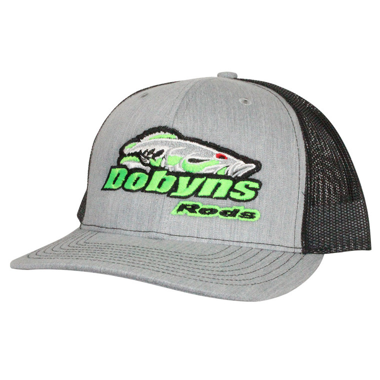 Dobyns Rods | Gray with Black Mesh Green Logo