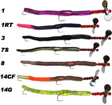 Worm Rival Spins, Rigged Worm - 1 Pack