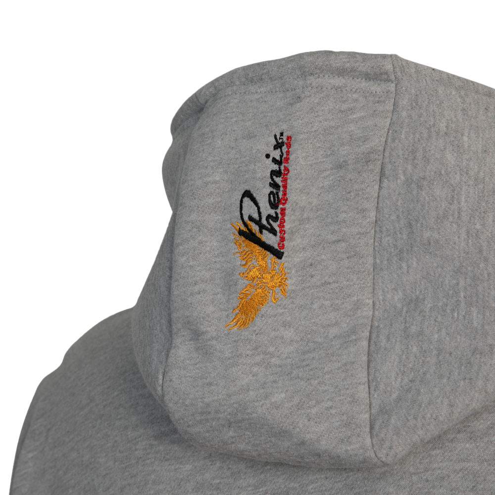 Phenix Embroidered Zip-Up Hoodie Gray
