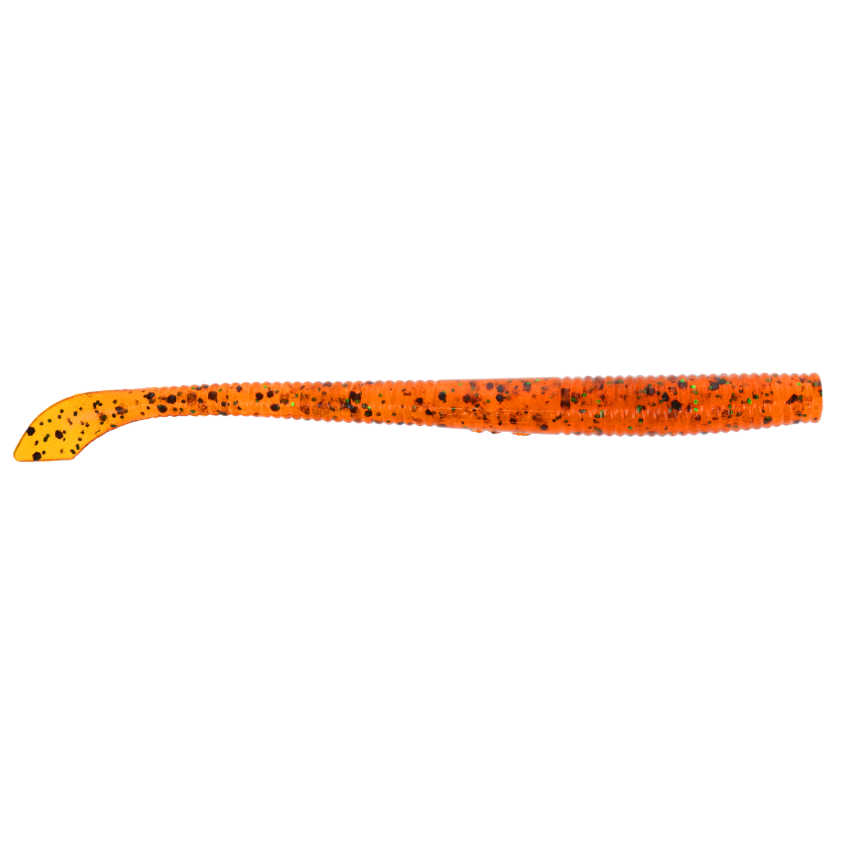YAMAMOTO KUT TAIL WORM | 196 - Pumpkin with Large Black, Small Green