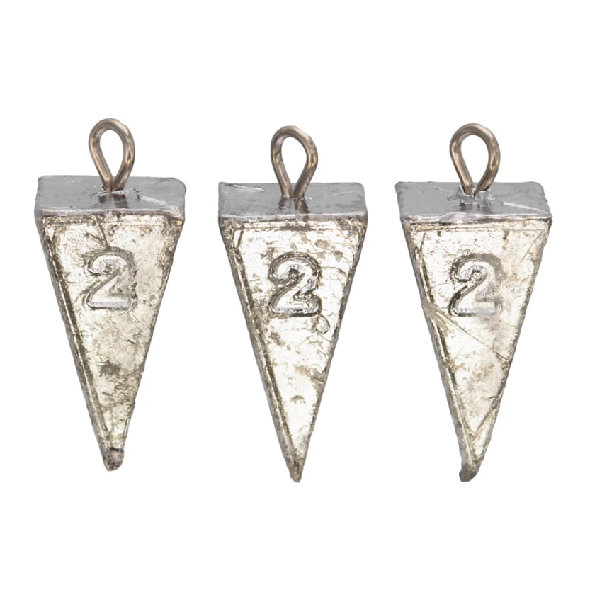 Stopper Lures | Pyramid Sinker - 3pk Unpainted