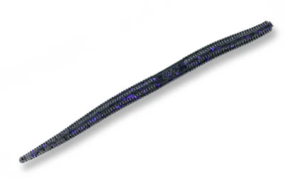 5" Thin Senko | 157 - Smoke with Large Black and Purple