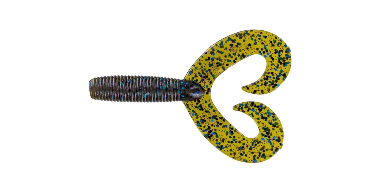double tail grub fishing lures Pitbull Tackle Twin UV Motor Oil The Double Tail Grub also works great when combined with any spinnerbait or football jig Dry Creek Twin Money Grubber